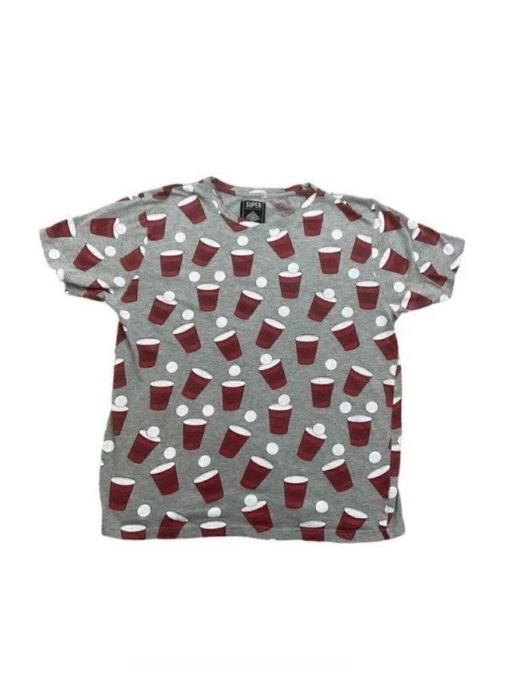 SUPER Massive Beer Pong Gray XL T-Shirt Tee